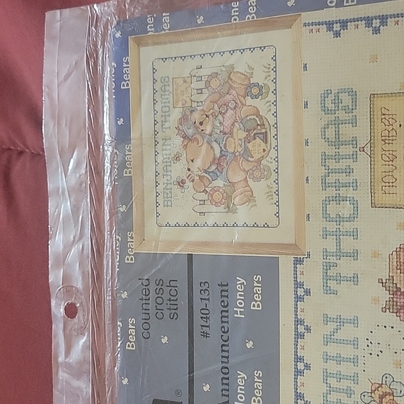 Janlynn Cross Stitch Kit Honey Bears Birth Anouncement, 15" X 12", #140-133 - Picture 5 of 5